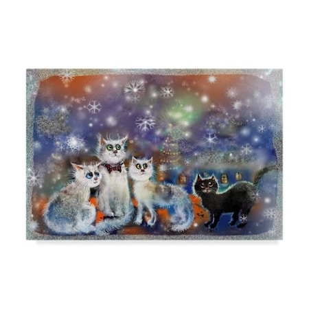 RUNA 'Christmas Cats' Canvas Art,30x47 -  TRADEMARK FINE ART, ALI21656-C3047GG